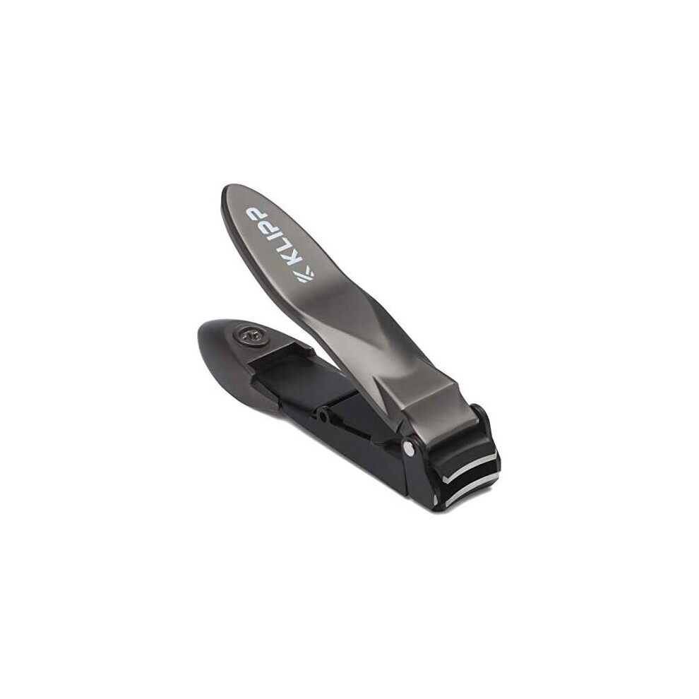 Klipp Nail Clippers For Men With Catcher – Razor-Sharp Heavy Duty Self-Collecting Nail Cutters With Ergonomic Lever Keep Fingernails And Toenails