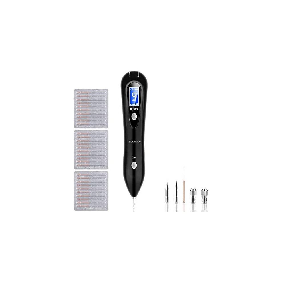 Vooneen Skin Tags Remover Pen, Mole Remover With 9 Strength Levels &Led Spotlight, Portable Rechargeable Skin Tag Removal Pen For Wart, Freckle,