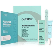 Onsen Secret Nagelverzorgingsset - Japanse Nagelbuffer en Glansset - Versterken en Glanzen - Spa-kwaliteit Manicure
