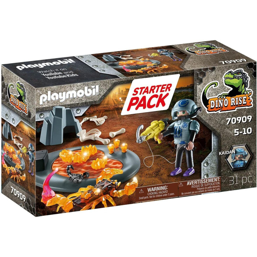 Playmobil Dino Rise Fire Scorpion Dinosaur Starter Pack