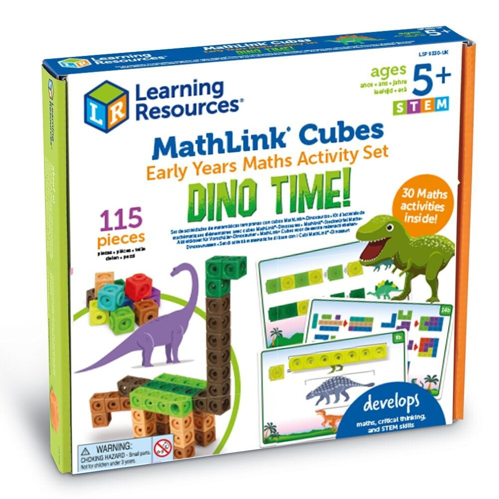 Learning Resources - Mathlink Cubes Dino Time! Early Maths Activity Set