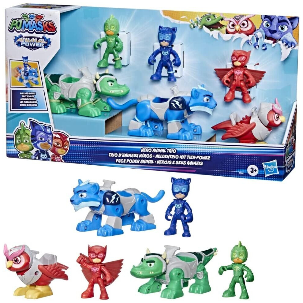 PJ Masks Hero Animal Trio Figure & Vehicle Set