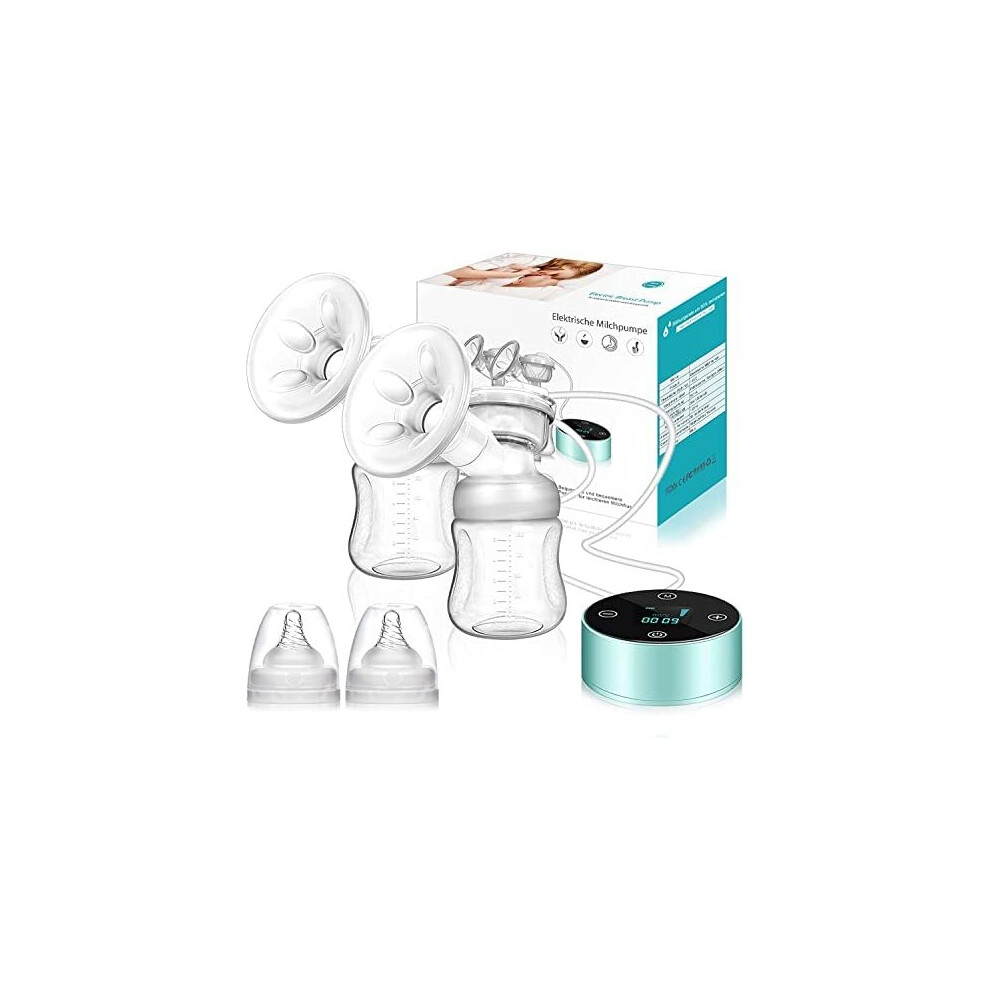Breast Pump, Electric Breastfeeding Pump 3 Modes 10 Levels Dual Rechargeable Nursing Double Breast Milk Pump Massage With Touchscreen Led Bpa Free Piaek