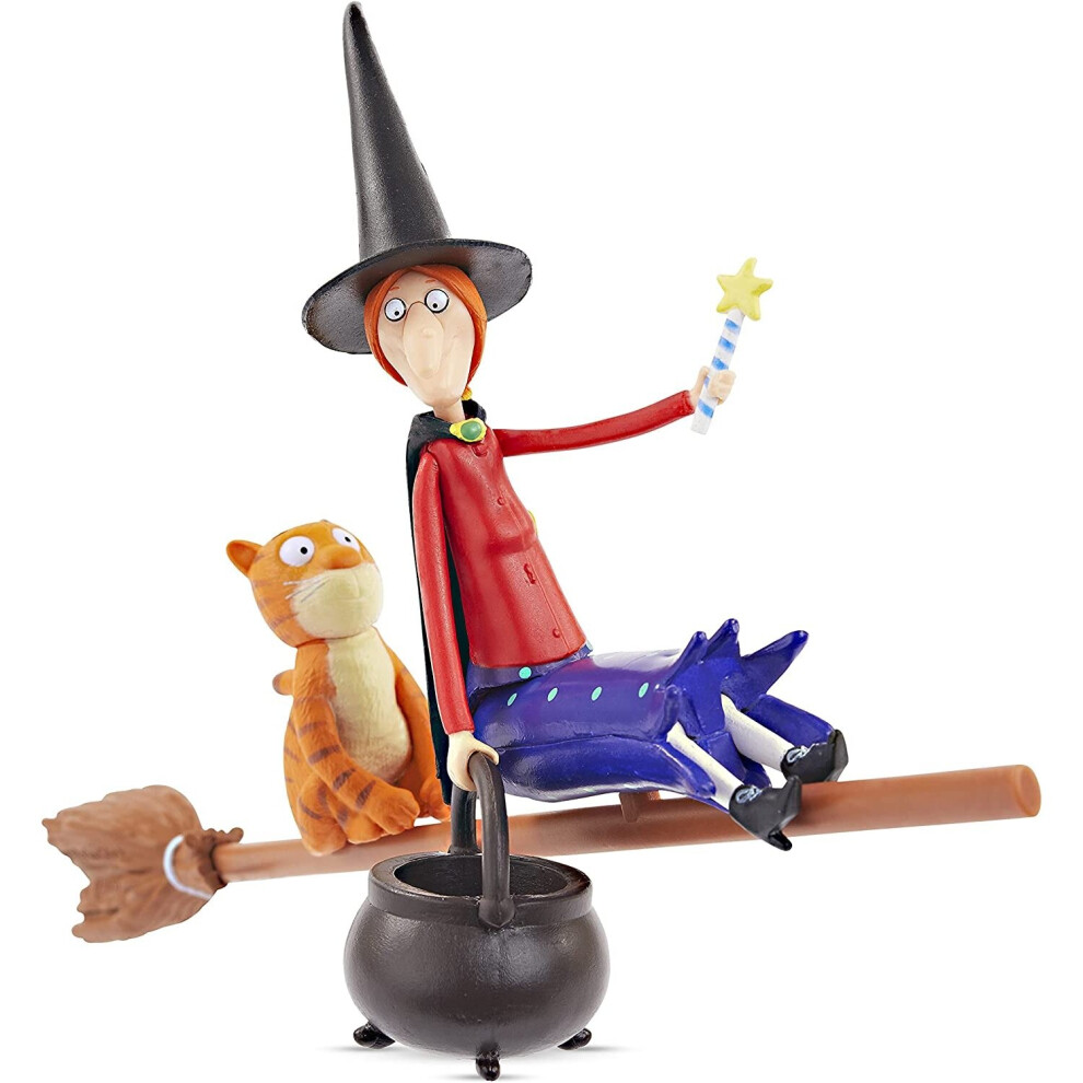 Room On The Broom The Witch and Cat Twin Pack Articulated Collectable Action Figures