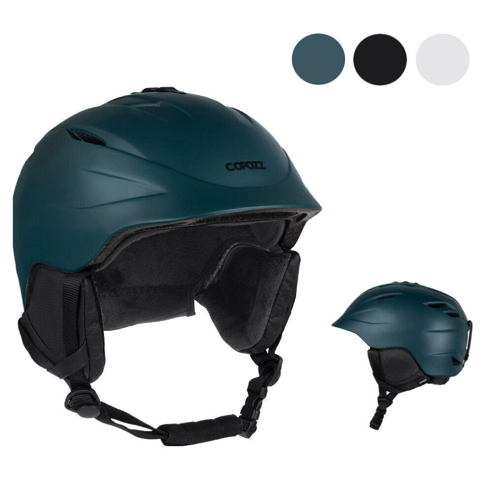 Greenzech (Black, L) Snowboard Ski Helmet Safety SKiing Goggles Glasses Integrally-molded Breathable Hat Skateboard Skiing Helmet for Men Women