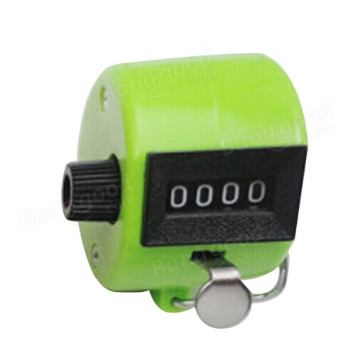 (Blue) 4 Digit Number Golf Clicker Hand Held Tally Counter 1