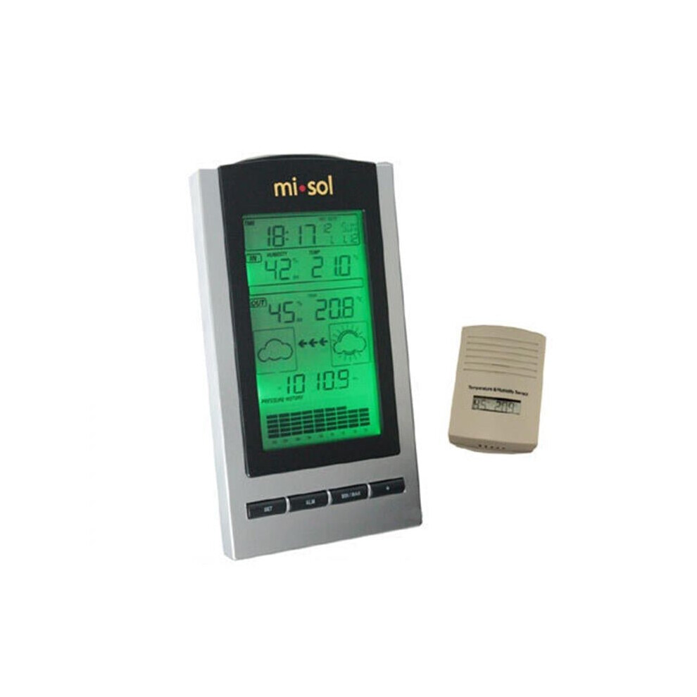 Wireless Weather Station with Outdoor Temperature Humidity Sensor LCD Display Barometer