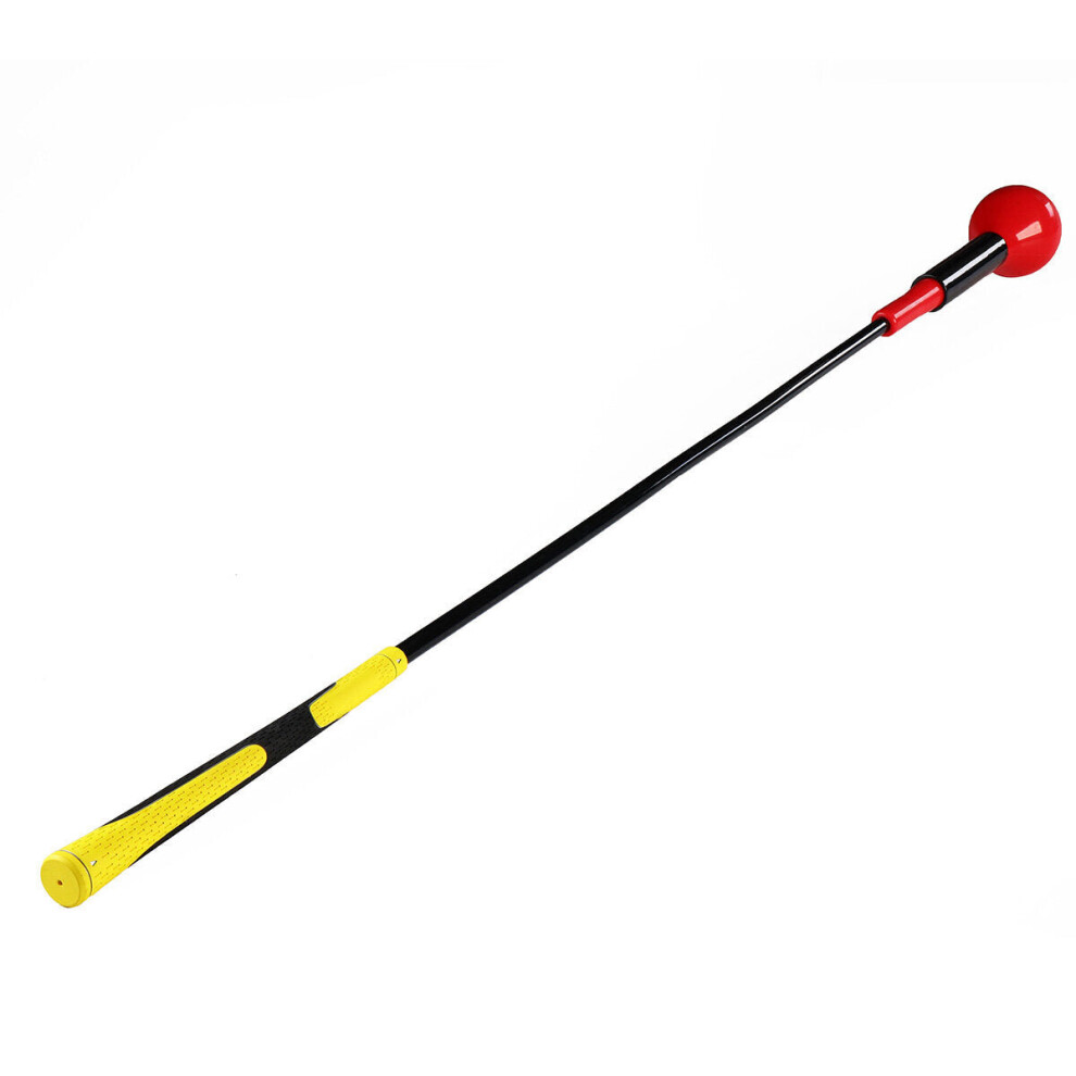 (Red) 48" Golf Swing Trainer Aid Stick Glass Fiber Power Strength Tempo Sport Practice Flex Top Warm-up Stick