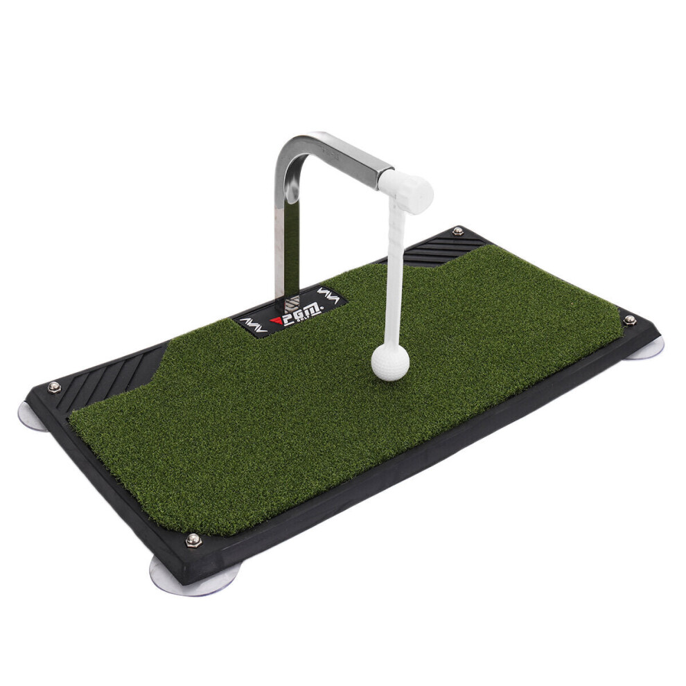 (Black) Professional Golf Swing Training Putting 360 Rotation Golf Practice Mat for Beginners