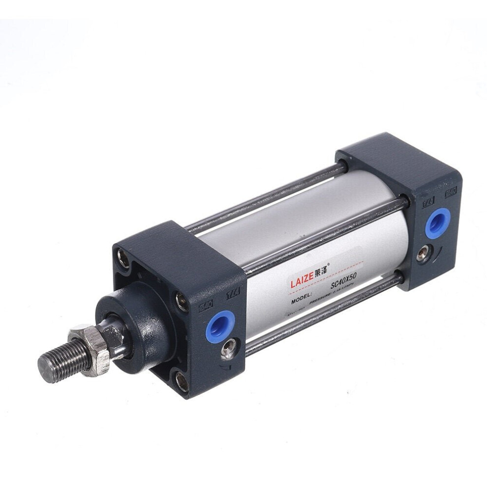 (50mm) 40mm Bore Air Cylinder 25-400mm Stroke Pneumatic Cylinder M12x1.25 Thread PT1/4 Connect Double Acting Pneumatic Air Cylinder