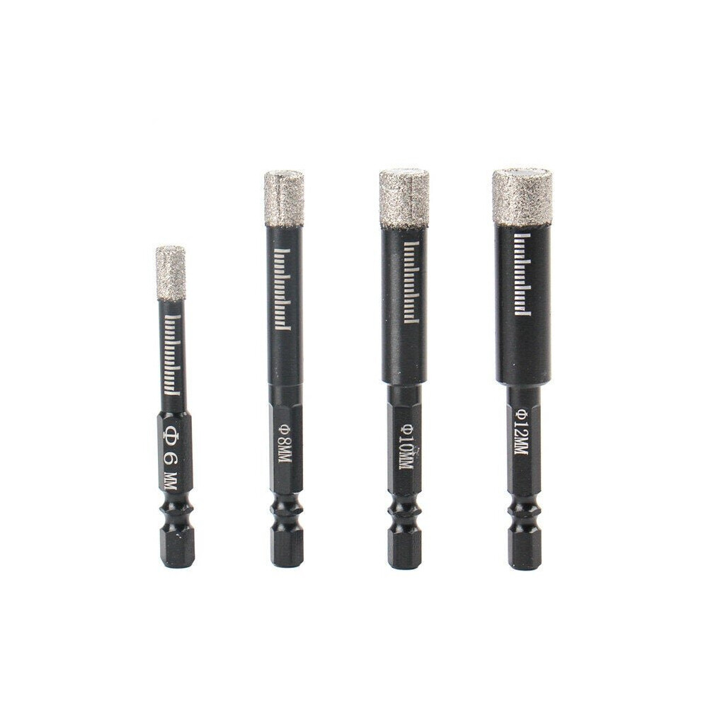 (12Mm) 6/8/10/12Mm Hex Handle Vacuum Brazed Diamond Dry Drill Bits Hole Saw Cutter For Granite Marble Ceramic Tile Glass Stone 6112211949789