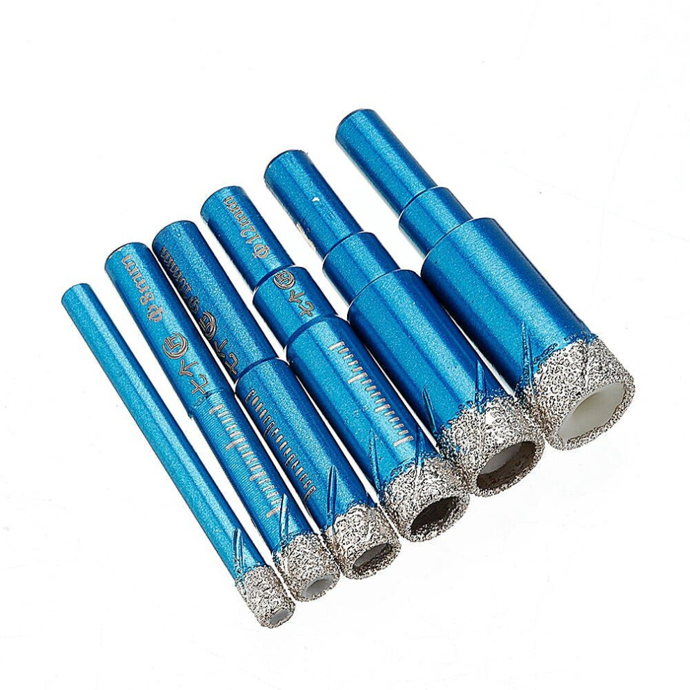 (16mm) 6-16mm Vaccum Brazed Diamond Dry Drill Bits Hole Saw Cutter Round Shank for Granite Marble Ceramic Tile Glass