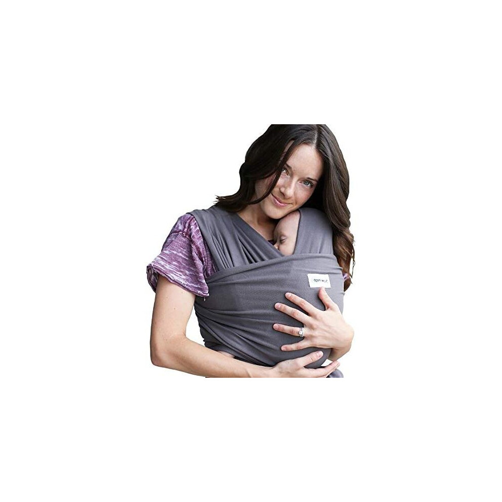 Sleepy Wrap Baby Carrier, Dark Grey Stretchy Ergo Sling from Newborns to 35lbs