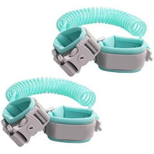 SMBOX Baby Reins Walking Harness, 2PCS Anti Lost Safety Wrist Cuff with Lock + 1.5m Bungee Straps Link for Toddlers, Kids, Children