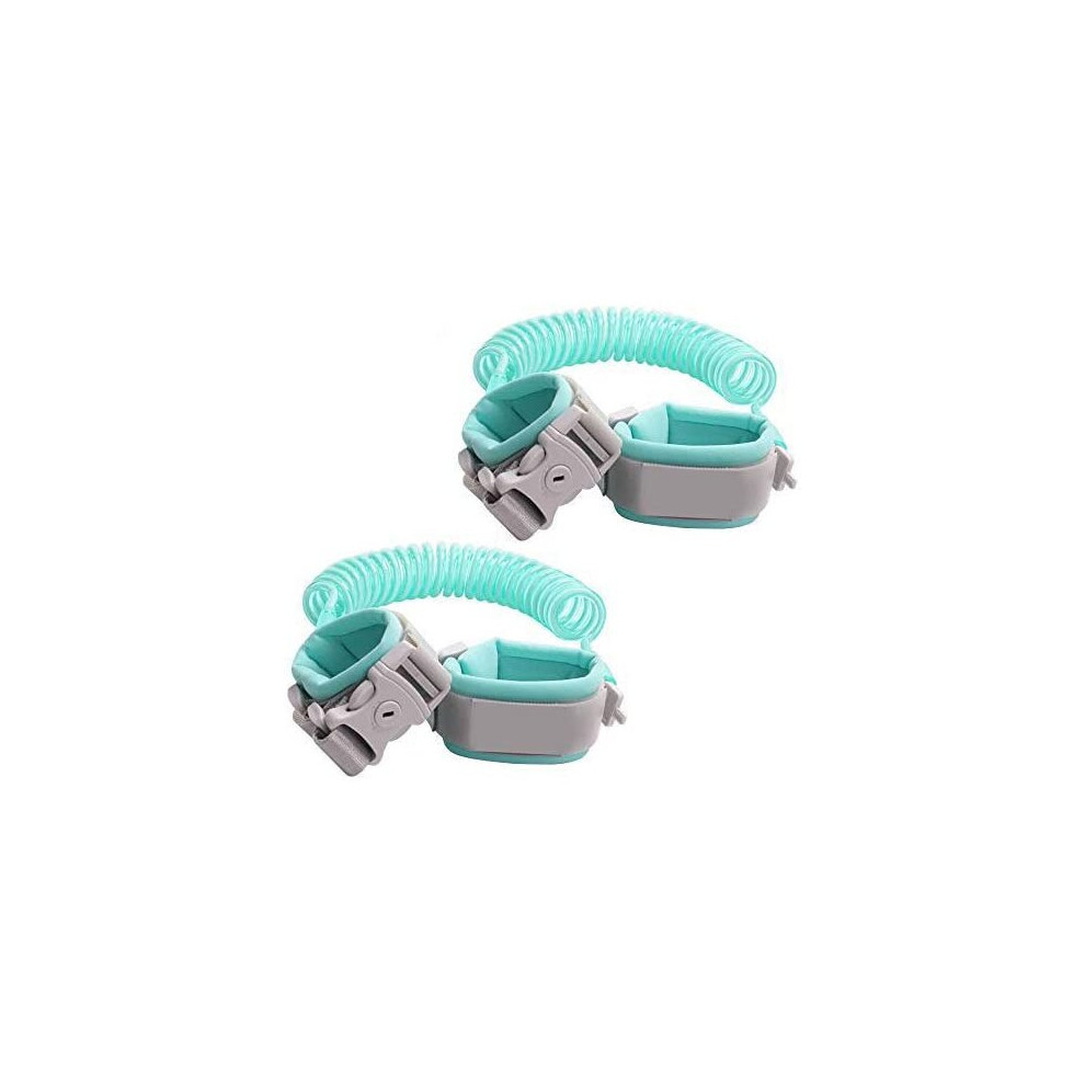 Baby Reins Walking Harness, 2Pcs Anti Lost Safety Wrist Cuff With Lock + 1.5M Bungee Straps Link For Toddlers, Kids, Children Smbox