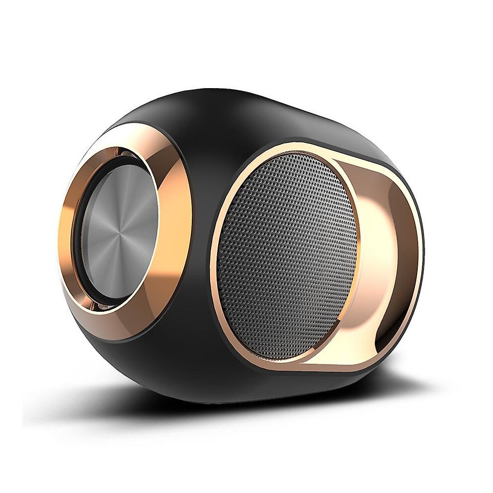 () Egg Speaker Mini Wireless Bluetooth Speaker Portable Subwoofer Speaker Black/Golden 768647957902