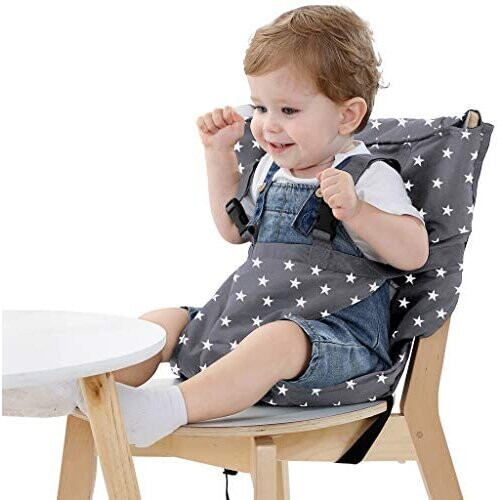 Vine Easy Seat Portable Travel High Chair Adjustable Safety Washable Toddler High Chair Seat Cover Convenient Cloth Travel High Chair Fits in on OnBuy