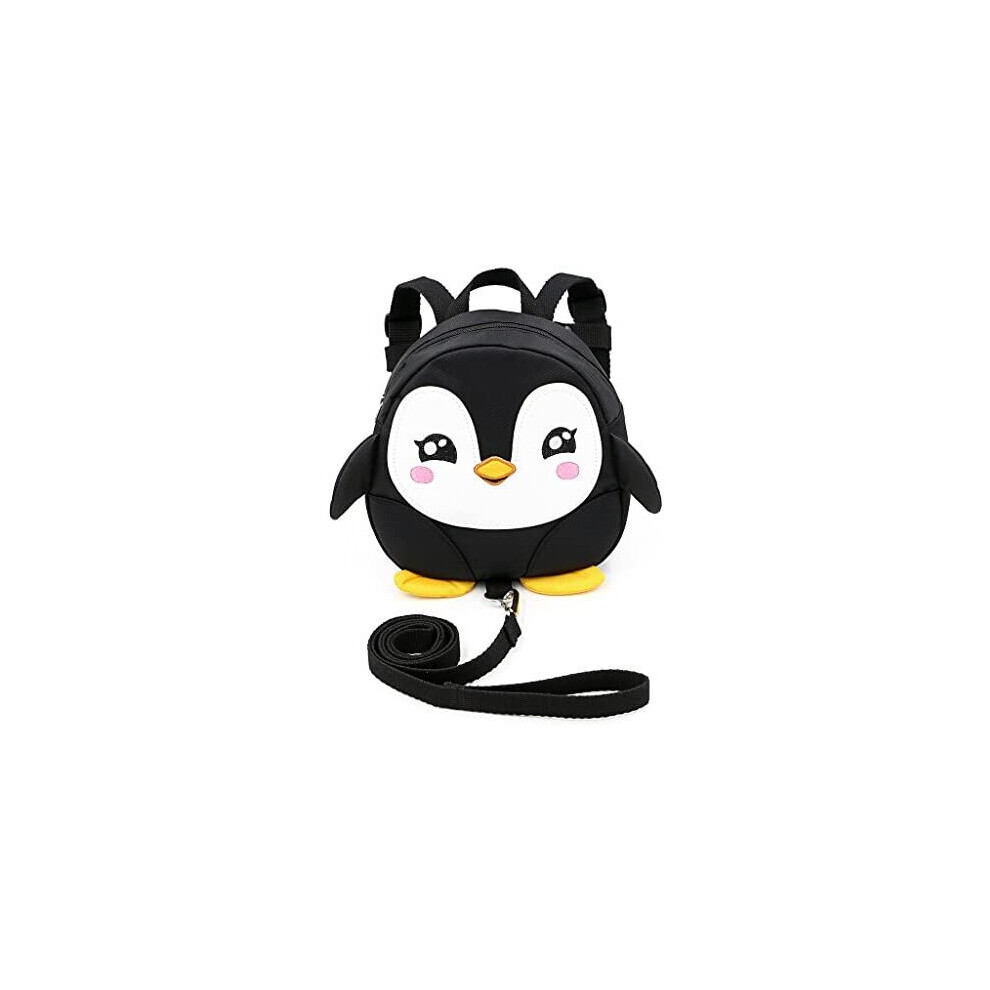 Toddle Children Backpack With Reins Rucksack Harness Walkers Tether Belt Penguin (Black) Black Ignpion