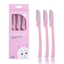 3pcs Eyebrow Trimmer Armpit Hair Razor Facial Shaver Stainless Steel Blades Makeup Tools