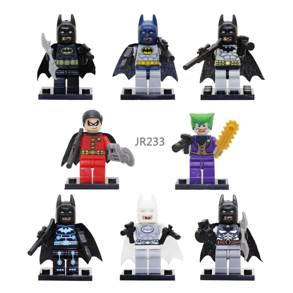 8PCS Minifigures Batman Clown Blocks Toys Fit Lego