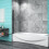 AICA Bathroom matt black 800X1400mm Tempered Glass 6
