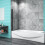 AICA Bathroom matt black 800X1400mm Tempered Glass 5