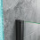 AICA Bathroom matt black 800X1400mm Tempered Glass 3