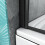 AICA Bathroom matt black 800X1400mm Tempered Glass 7