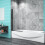 AICA Bathroom matt black 800X1400mm Tempered Glass 1