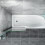 AICA Bathroom matt black 800X1400mm Tempered Glass 4