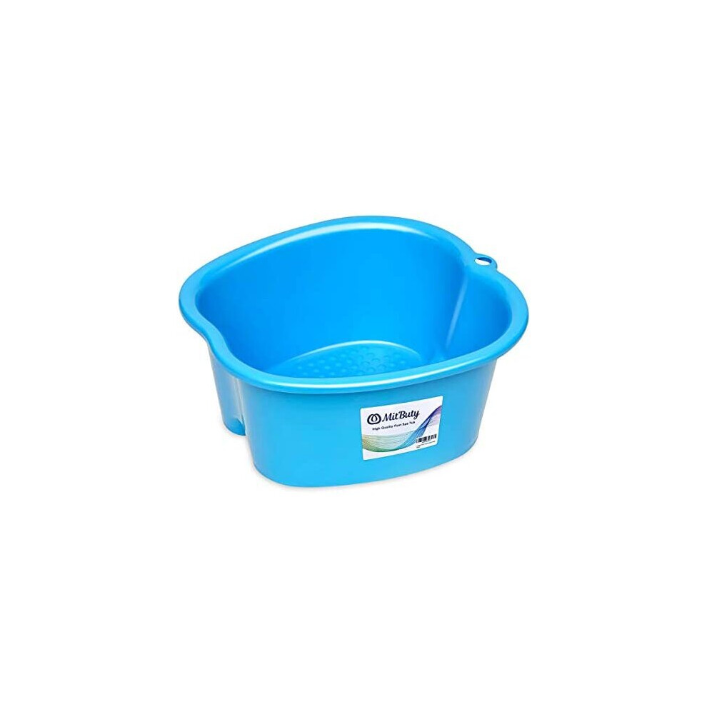 MitButy Large Foot Bath Spa Bowl for Home Use - Sturdy Plastic Foot Soak Basin for Pedicure, Relax, Detox and Massage - Foot Tub Get Rid of Callus,