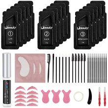 Libeauty Lash Lift Kit Eyelash Perm Sachet Disposable Professional Quality Quick Lash Lifting, Semi-Permanent Curling Perming Wave, Lotion & Liquid