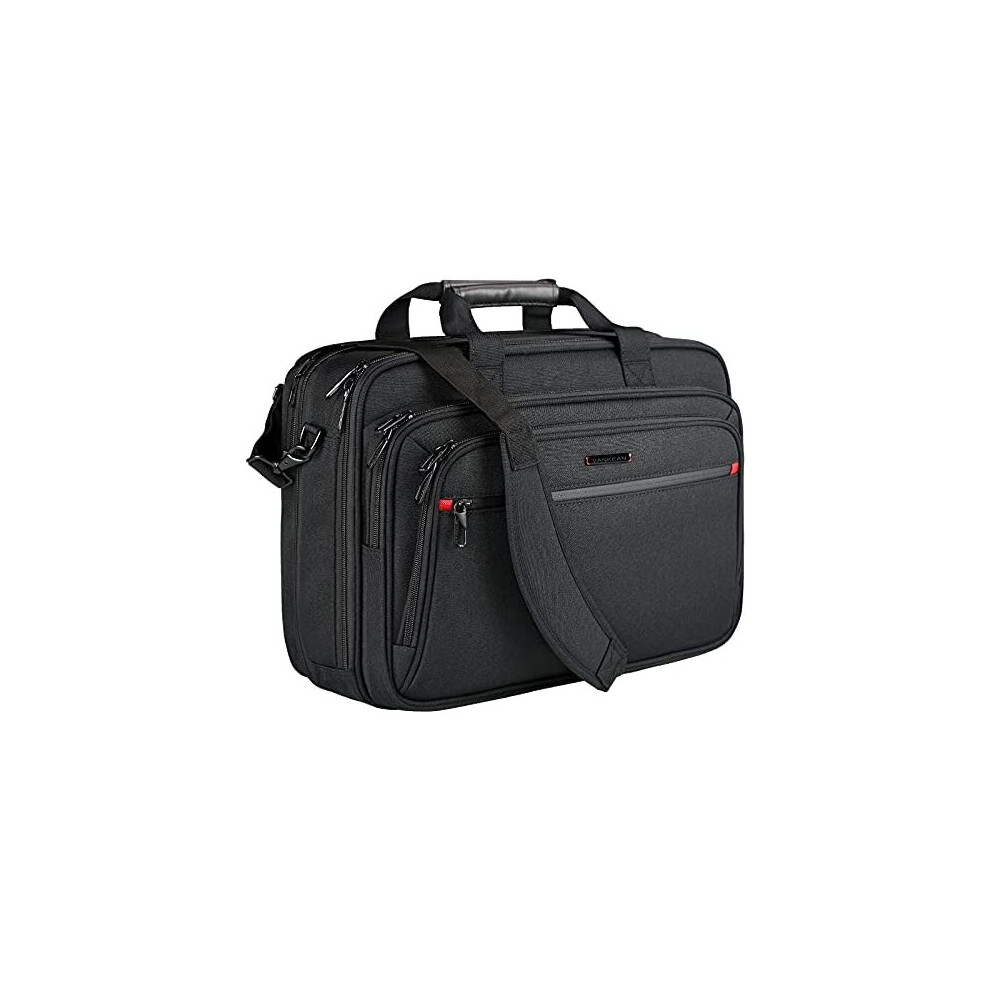 VANKEAN Laptop Briefcase for Men Women, Fits Up to 17.3 Inch Laptop Expandable Premium Laptop Shoulder Bag Water-Repellent Messenger Bag Computer Bag