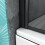 AICA Pivot Matt Black Frame Dark Grey Bath Shower Screen 6
