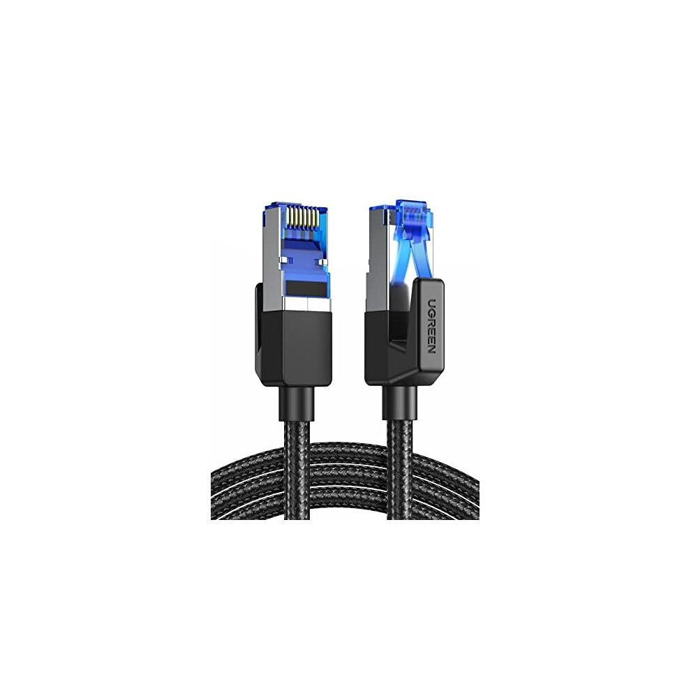 Ugreen Cat 8 Ethernet Cable High-Speed 40Gbps 2000Mhz Ethernet Cable Braided Rj45 Lan Gigabit Network F/Ftp Poe Compatible With Xbox One Switch Ps5 6957303837991
