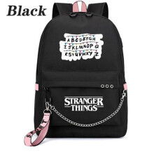 (5 #) Stranger Things Backpack School bag Unisex Travel Laptop Backpack keychain
