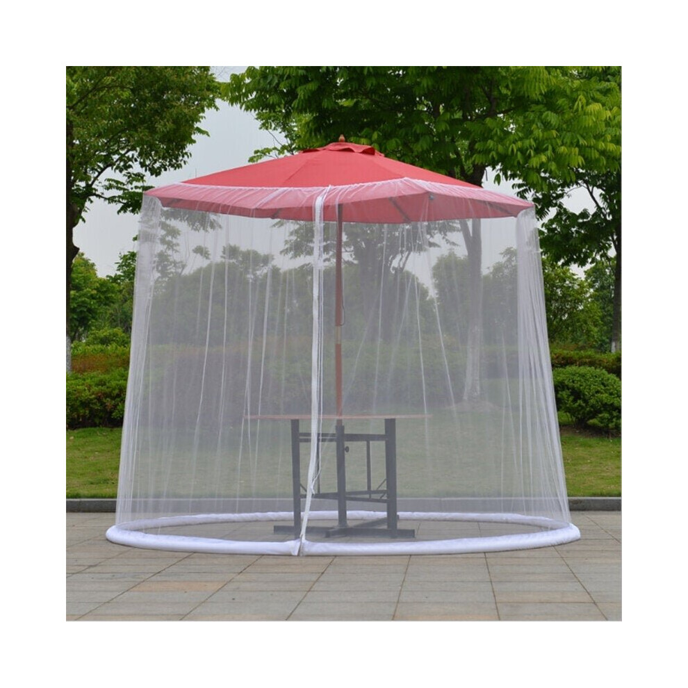 Parasol Mosquito Net Cover Outdoor Garden Umbrella Table Screen Bug Netting