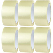 6 Rolls 48mm x 66m Clear Packaging Tape for Packing Parcels, Cardboard Boxes and Cartons