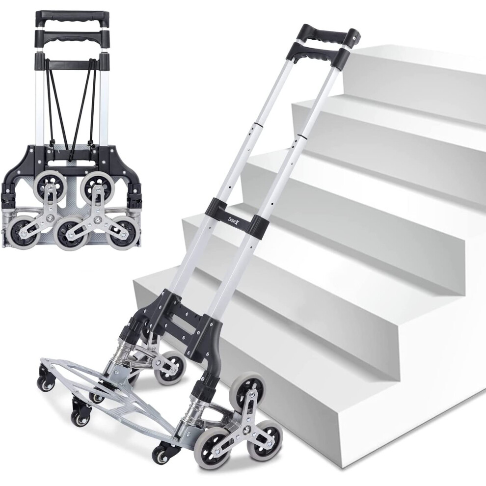 Folding Hand Truck Aluminium Stair Climbing Cart for Travel Shopping