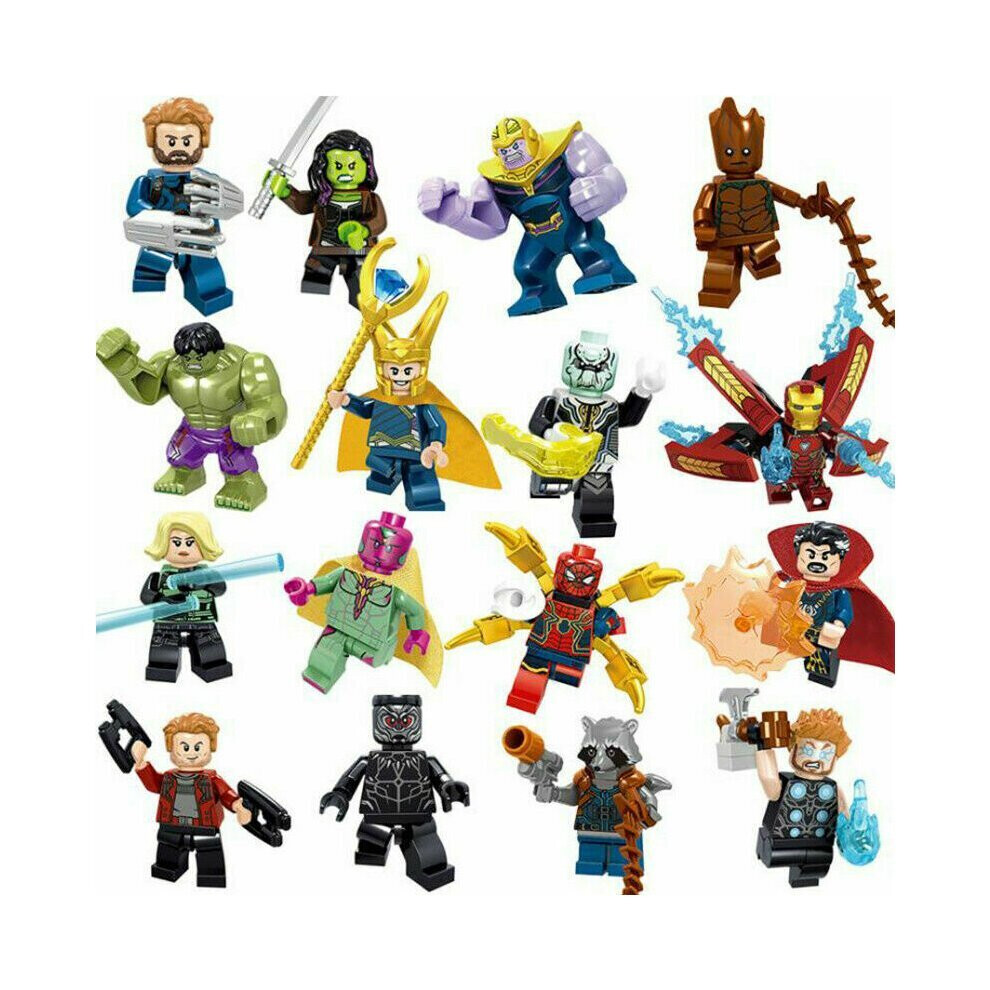 16x Minifigure Marvel Avengers Block Toy Fit Lego