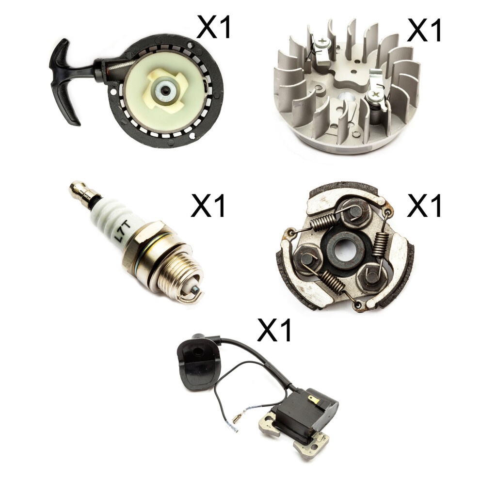 Mini Moto Quad Bike Easy Pull Start Clutch Coil Spark Plug Flywheel Atv Black 5055583050510
