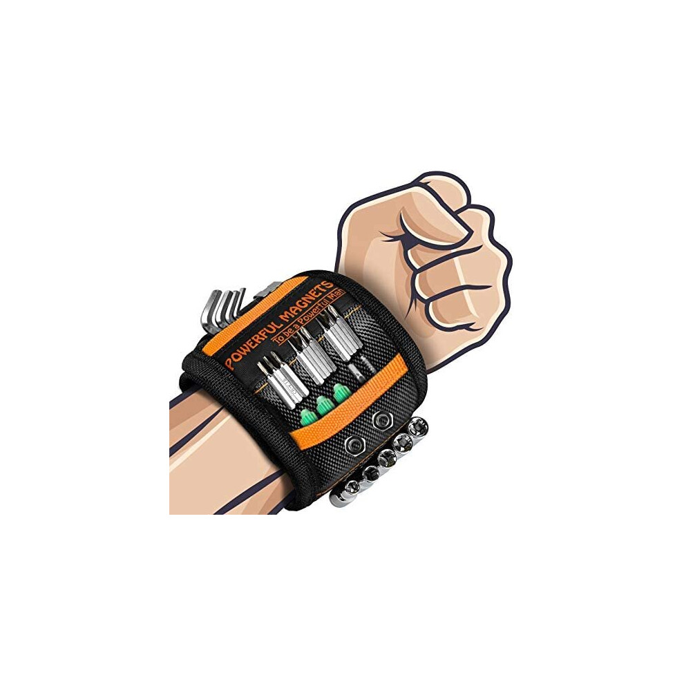 Gifts For Men Dad Magnetic Wristband - Diy Tools Belt Holding Screws Gadgets For Men Gifts, Secret Santa Gifts Christmas Stocking Fillers For Men, 729920192533