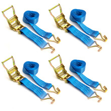Heavy Duty Ratchet Straps 3m x 50mm Tie Down Secure Cargo 2000kg Van x4