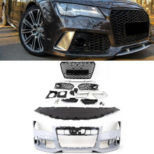 Audi A7 S7 2010-2014 Front Bumper Bodykit With Grilles RS7 Style Conversion Primed