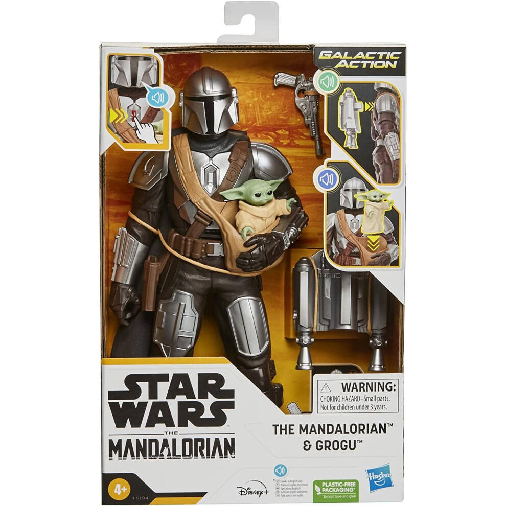 Hasbro Star Wars Galactic Action Mandalorian And Grogu Action Figure