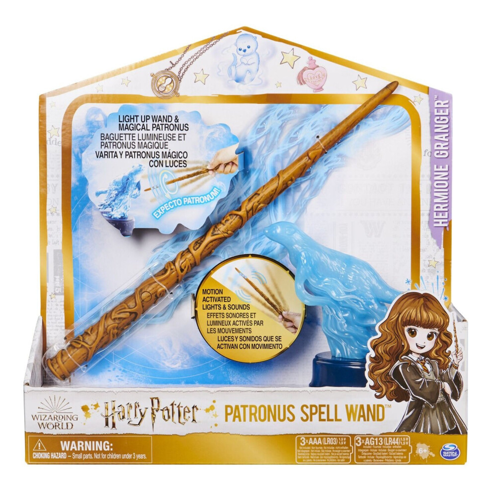 New Spin Master Wizarding World Hermione Granger Patronus Spell Wand With Otter Figure