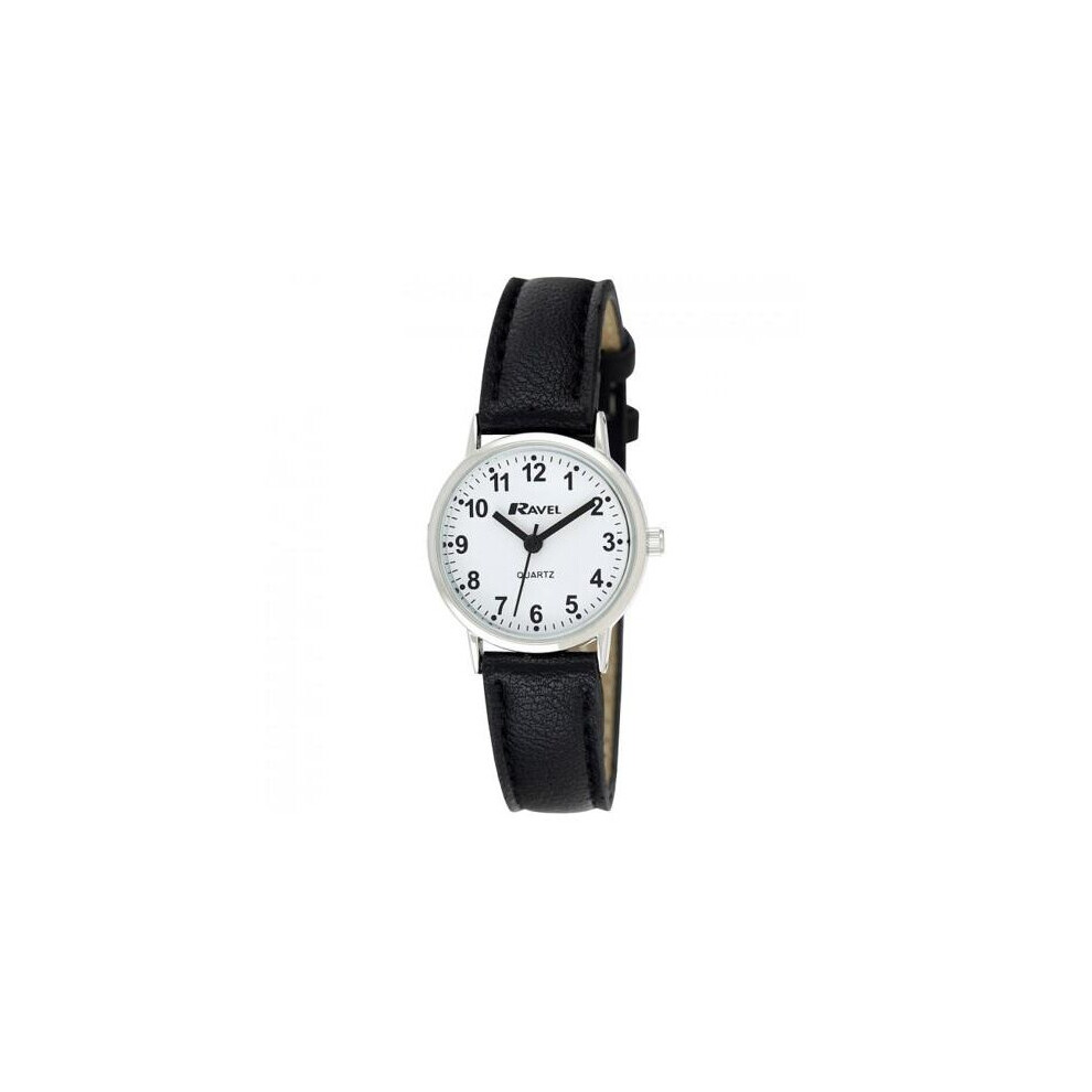 Ravel Womens Classic Strap Black / Silver / White Watch R0129.15.2