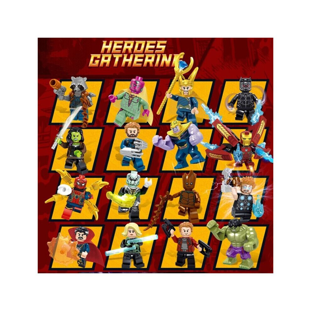Gacloz 16Pcs Minifigures Avengers Blocks