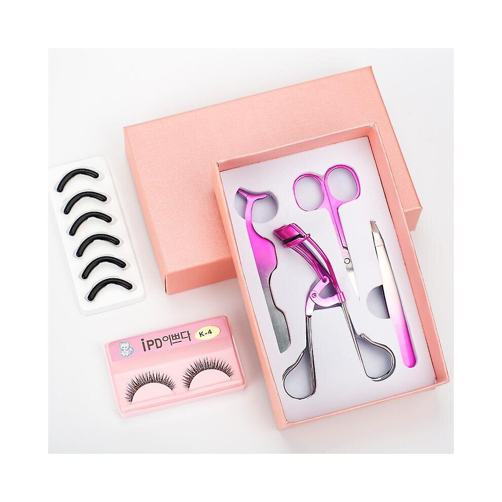 Pink (Pink) Eyelashes Tool Stainless Steel Lashes Extension Makeup Tool Tweezers Eyelash Curler Eyebrow Pliers