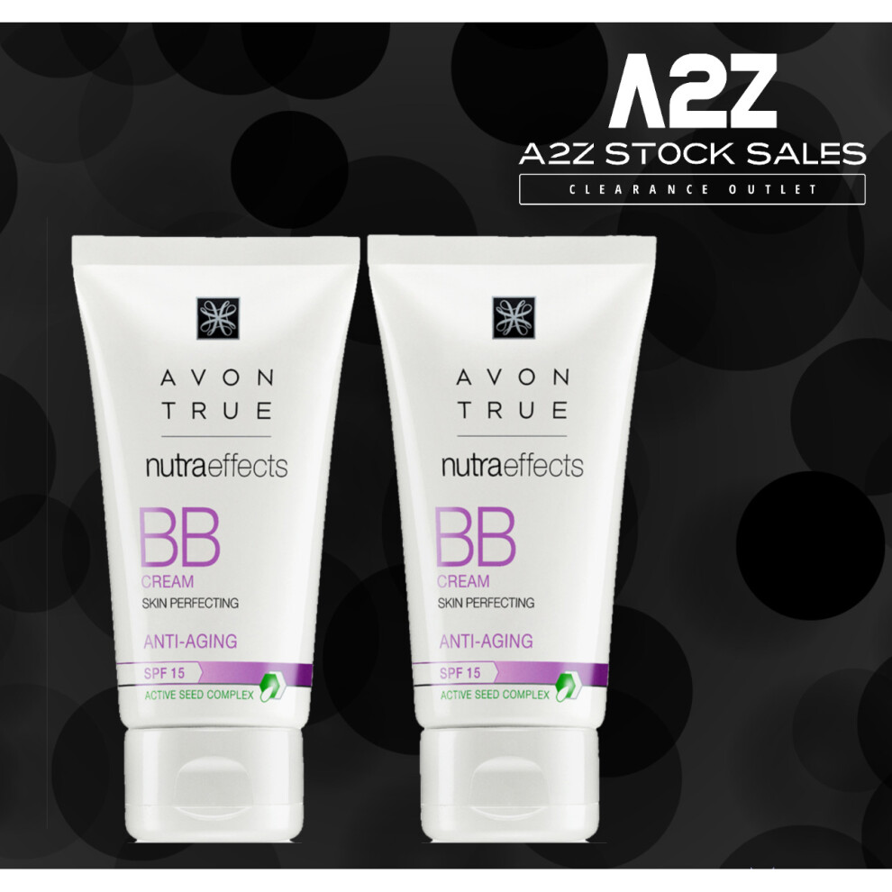 2x Avon True NutraEffects BB cream Anti-Aging SPF15 EXTRA LIGHT